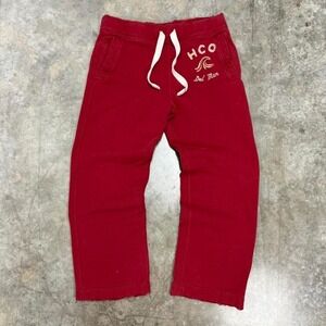 Hollister Co. Red Y2K Baggy Embroidered Sweatpants Size S